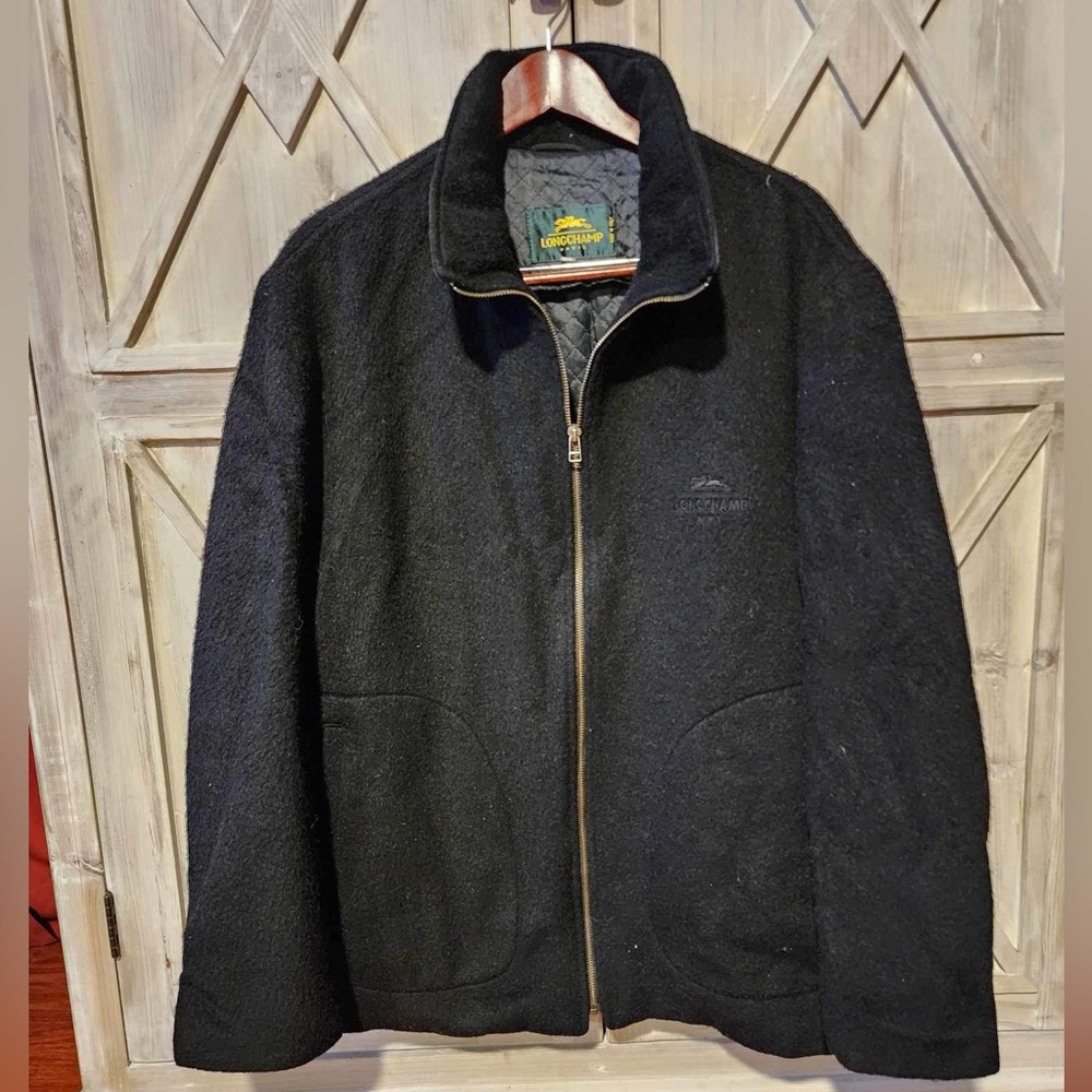 Longchamp wool and mo hair aviator jacket